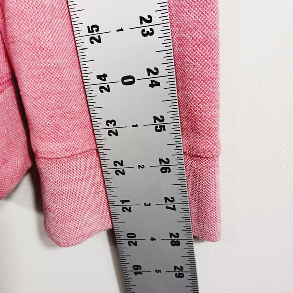 Nordstrom Men's Shop, Coral Red Woven Pullover, Size XL, Long Sleeve 1/4 Zip - Picture 13 of 16